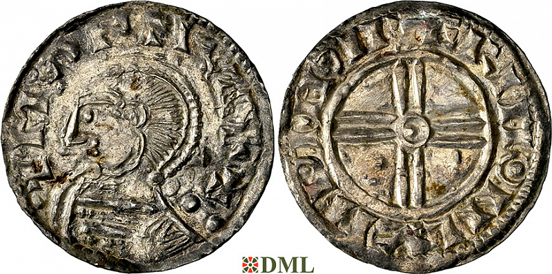 Денарий, Дания, Magnus I (1042-1047), м.д. Lund, Hbg. 11