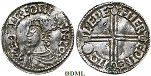 Денарий, Англия, Æthelred II (978-1016), м.д. Lewes, монетарий Merewine, North 774