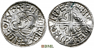 Денарий, Англия, Cnut (1016-1035), м.д. Watchet, монетарий Hunewine, North 781