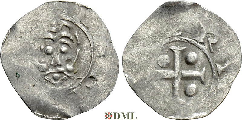 Денарий, Германия, Нижняя Лотарингия, Bernold (1046-1054), м.д. Deventer, Ilisch 2000, 1.13-1.15