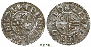 Денарий, Англия, Æthelred II (978-1016), м.д. Maldon, монетарий Leofwine, North 770