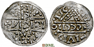 Денарий, Германия, Бавария, Heinrich V (1018-1026), м.д. Regensburg, монетарий CCCIIO, Hahn 1976, 31d9