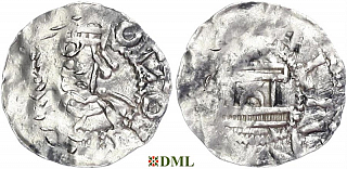 Денарий, Германия, Швабия, Alutwich (999-1001), м.д. Strassburg, Dbg. 941