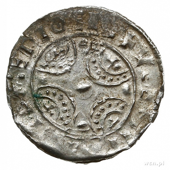 Денарий, Дания, Knut (1018-1035), м.д. Lund, Hbg. 20