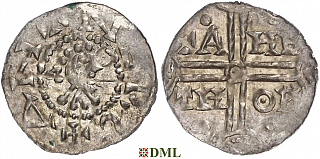 Денарий, Германия, Нижняя Лотарингия, Hermann (1020-1051), м.д. Emden, Dbg. 772/773