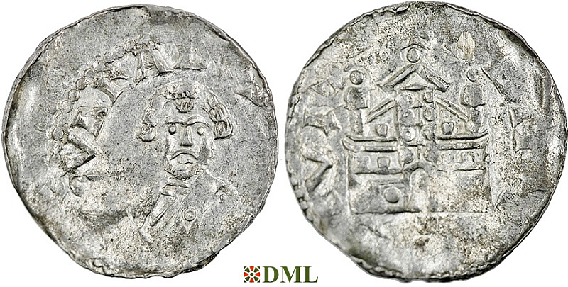 Денарий, Германия, Франкония, Konrad I (1056-1060), м.д. Speyer, Dbg. 839