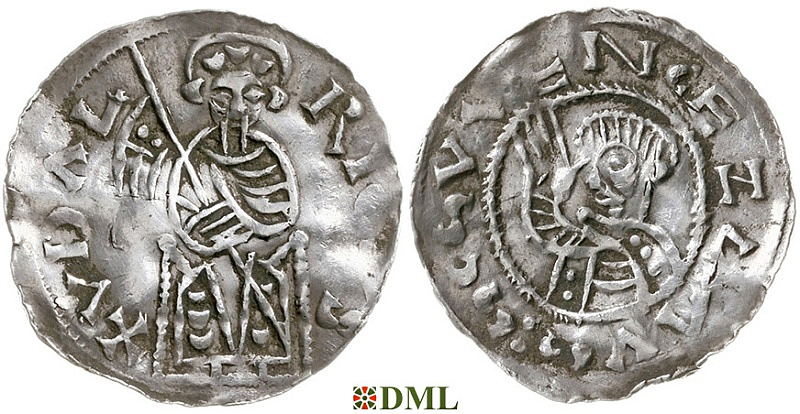 Денарий, Чехия, Богемия, Oldřich (1012-1034), м.д. Praga, Šmerda 137