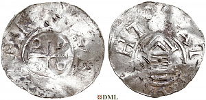 Денарий, Германия, Саксония, Нижняя Саксония, м.д. Goslar, type OAP