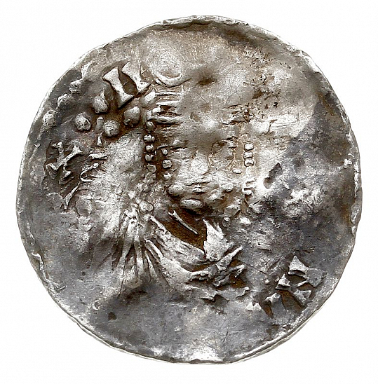 Денарий, Германия, Франкония, Heinrich II (1002-1024), м.д. Mainz, Dbg. 788