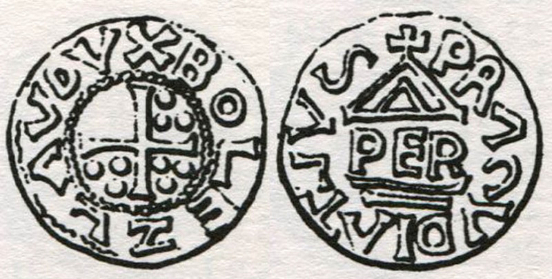 Денарий, Чехия, Boleslav II (972/973-999), м.д. Prague, Šmerda 1996, 1c