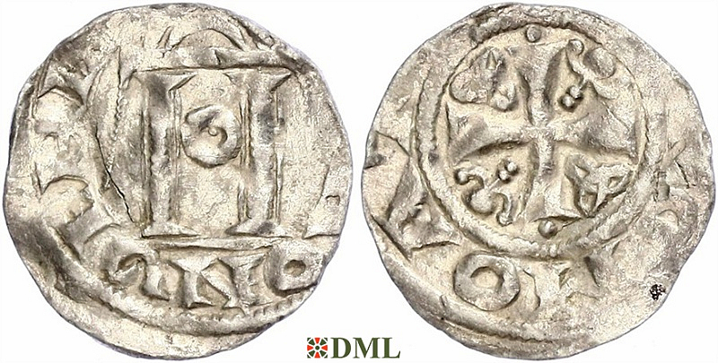 Денарий, Германия, Саксония, Anonymous bishop, м.д. Minden, Dbg. -
