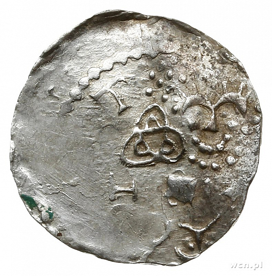 Денарий, Германия, Нижняя Лотарингия, Heinrich II (1002-1024), м.д. Koln, Dbg 1176