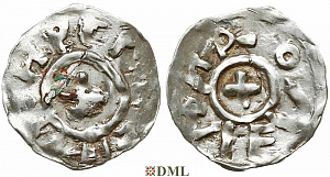 Денарий, Германия, Швабия, Hg. Otto I (973-982) и K. Otto II (973-983), м.д. Zurich, Dbg. 902