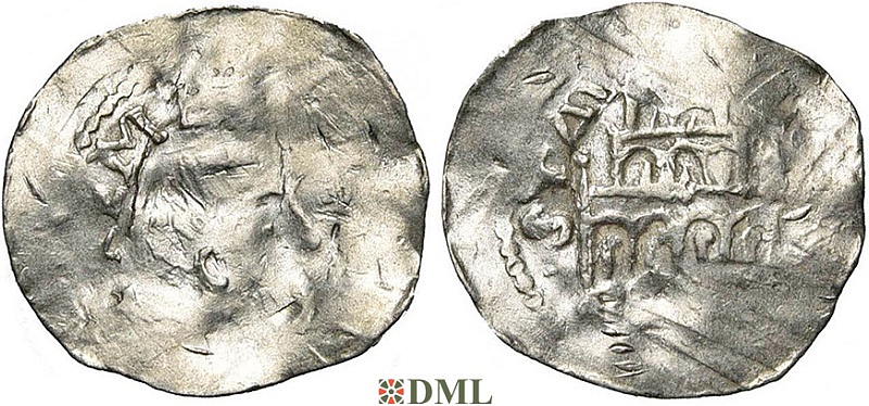 Денарий, Германия, Нижняя Лотарингия, Anonymous bishop, м.д. Stablo, Ilisch 2014, 49.2