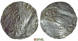 Денарий, Германия, Бавария, Henrich IV (1056-1106), м.д. Regensburg, Hahn 1976, 53