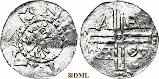 Денарий, Германия, Нижняя Лотарингия, Hermann (1020-1051), м.д. Emden, Dbg. 772