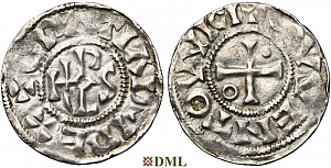 Денье, Каролинги, Charles le Chauve (840-877), м.д. Quentovic, Depeyrot 811