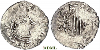 Денарий, Германия, Швабия, Heinrich II (1002-1024), м.д. Esslingen, Dbg. 951