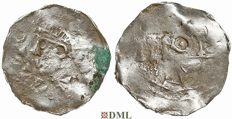 Денарий, Германия, Нижняя Лотарингия, K. Otto III (996-1002), м.д. регион Meuse, Ilisch 2014, 35.7