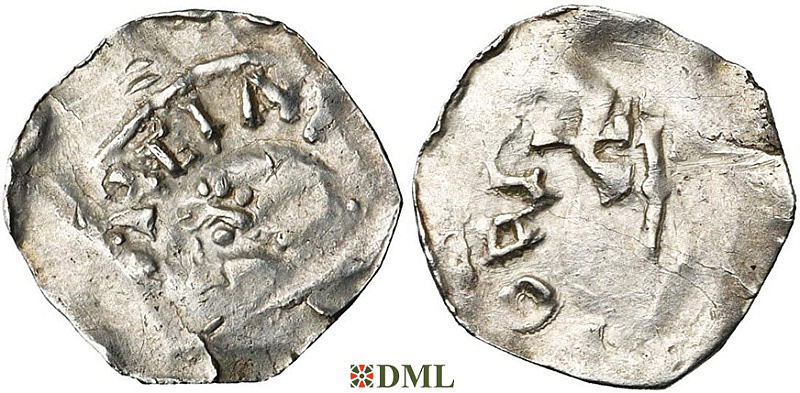 Денарий, Германия, Нижняя Лотарингия, Heinrich II (1014-1024), м.д. Luttich, Ilisch 2014, 34.11