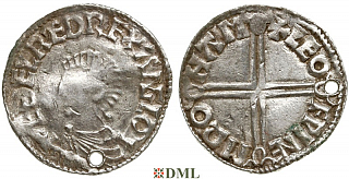 Денарий, Англия, Æthelred II (978-1016), м.д. Northampton, монетарий Leofwine, North 774