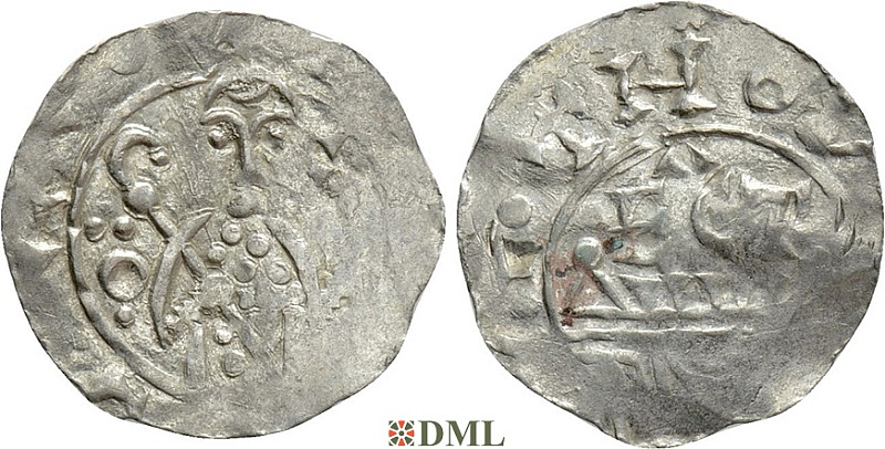 Денарий, Германия, Нижняя Лотарингия, B. Wilhelm (1054-1076), м.д. Utrecht, Ilisch 2000, 10.10