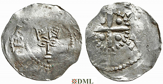 Денарий, Германия, Нижняя Лотарингия, Heinrich II (1002-1024), м.д. Tiel, Ilisch 2000, 3.3