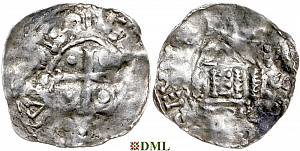 Денарий, Германия, Верхняя Лотарингия, Dietrich II (1006-1047), м.д. Metz, Dbg. 19