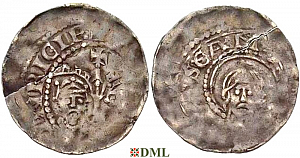 Денарий, Германия, Франкония, Heinrich III (1039-1056), м.д. Speyer, Dbg. 829