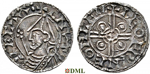 Денарий, Англия, Cnut (1016-1035), м.д. Lewes, монетарий Leofwine, North 787