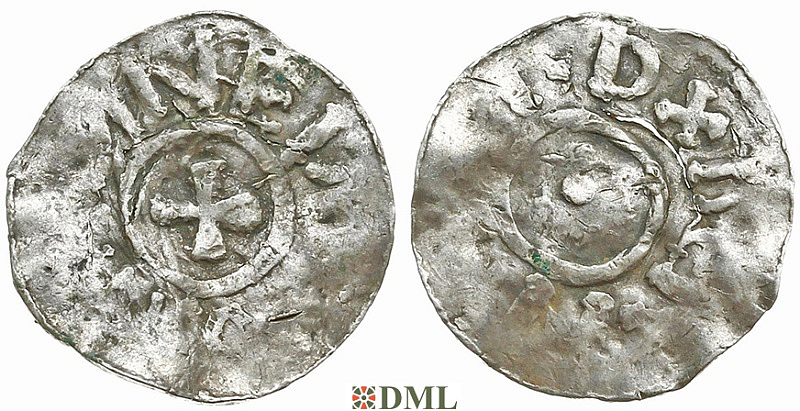 Денарий, Германия, Саксония, Hg. Bernard II (1011-1059), м.д. Luneburg, Dbg 589