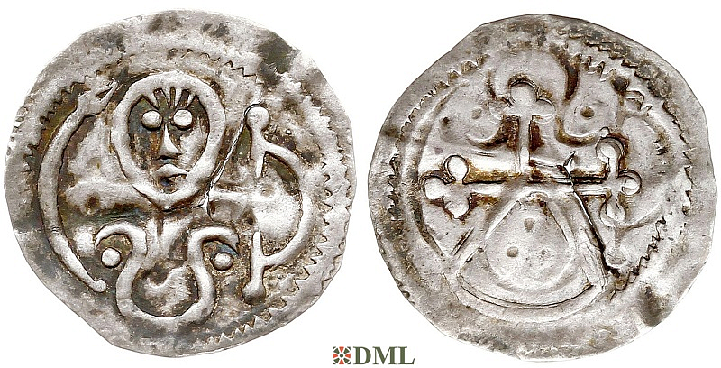 Денарий, Дания, Harald I (936-987), м.д. Hedeby, Hbg. 3
