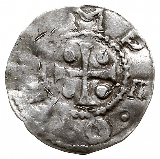 Денарий, Германия, Франкония, Otto III (983-1002), м.д. Wurzburg, Dbg. 856