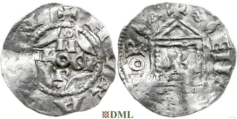 Денарий, Германия, Верхняя Лотарингия, Pilgrim (1027-1036) и Konrad II (1027-1039), м.д. Andernach, Dbg. 451