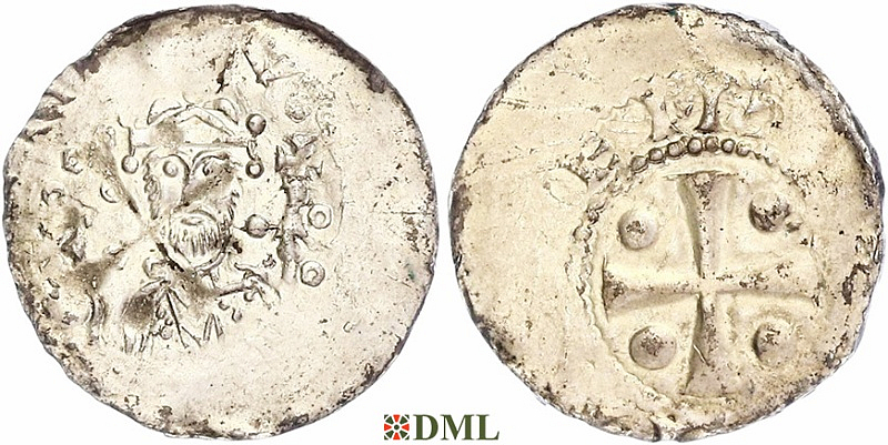 Денарий, Германия, Франкония, Heinrich III (1039-1056), м.д. Speyer. Dbg. 831