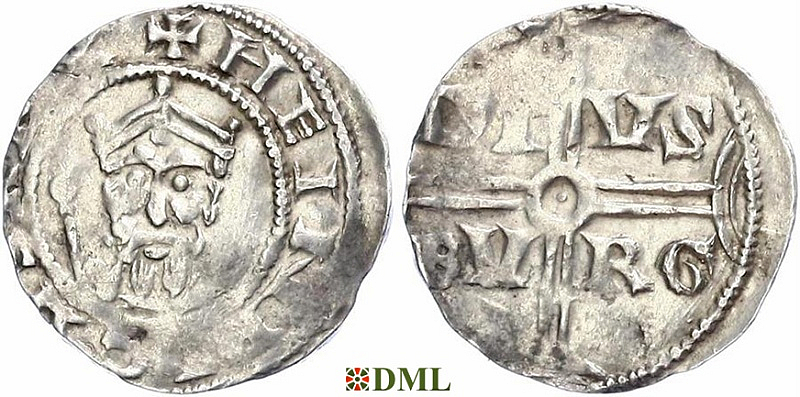 Денарий, Германия, Нижняя Лотарингия, Heinrich III (1039-1046), м.д. Duisburg, Dbg. 316