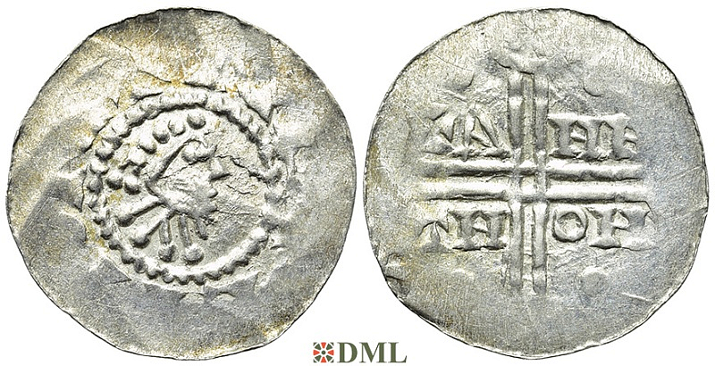 Денарий, Германия, Нижняя Лотарингия, Gf. Hermann (1020-1051), м.д. Emden, Dbg. 773