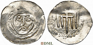 Денарий, Германия, Нижняя Лотарингия, Bernhard II (1011-1059), м.д. Jever, Dbg. 591