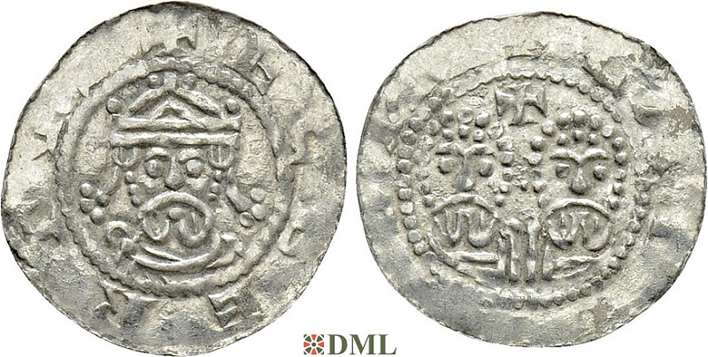 Денарий, Германия, Нижняя Лотарингия, Gf. Egbert II (1068-1090), м.д. Emnighem
