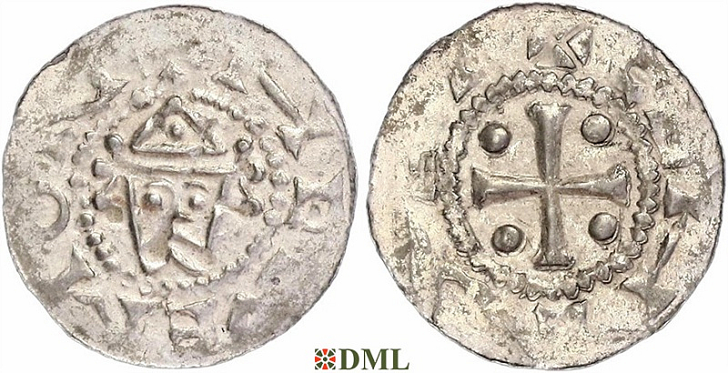 Денарий, Германия, Нижняя Лотарингия, Hermann (1059-1074), м.д. Jever, Dbg. 597