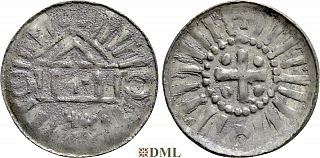 Денарий, Германия, Саксония, Anonymous bishop, Sachesnpfennig, Kilger 2000, KN 1