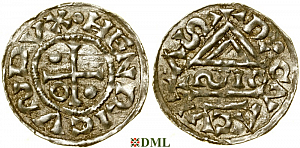 Денарий, Германия, Бавария, Heinrich II (955-995), м.д. Regensburg, монетарий SIC, Hahn 1976, 22g1