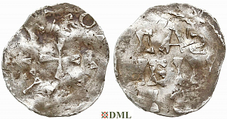 Денарий, Германия, Нижняя Лотарингия, K. Heinrich II (1014-1024), м.д. Koln, Dbg 1177
