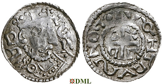 Денарий, Германия, Бавария, Heinrich III (1039-1056), м.д. Regensburg, Hahn 1976, 38A
