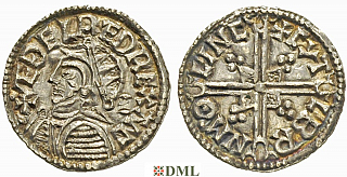 Денарий, Англия, Æthelred II (978-1016), м.д. Lincoln, монетарий ?, North 775