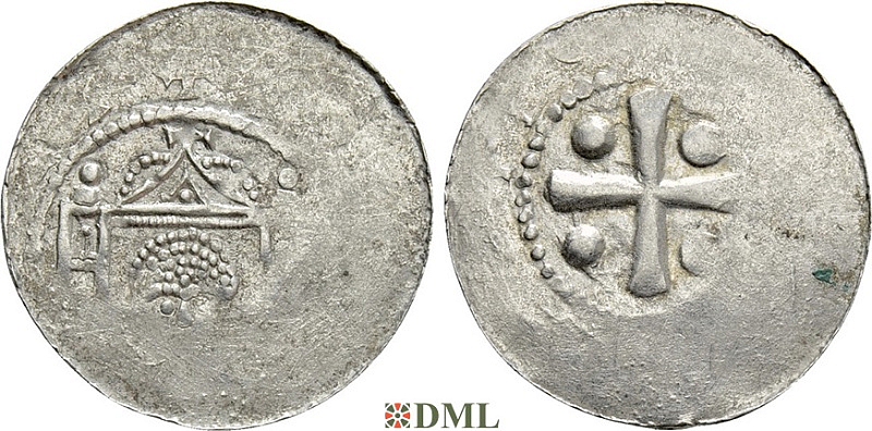 Денарий, Германия, Саксония, EB. Luitpold I (1051-1059), м.д. Erfurt, Dbg. 882