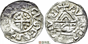 Денарий, Германия, Швабия, Heinrich I (973-982), м.д. Augsburg, монетарий ENCI, Hahn 1976, 134a2