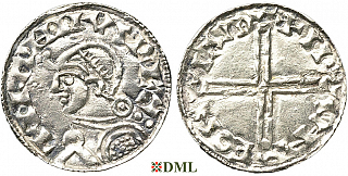 Денарий, Дания, Magnus I (1042-1047), м.д. Lund, Hbg. 1