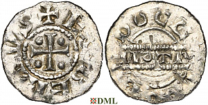 Денарий, Германия, Нижняя Лотарингия, Egbert I (1038-1050) м.д. Dokkum, Ilisch 2000, 21.16