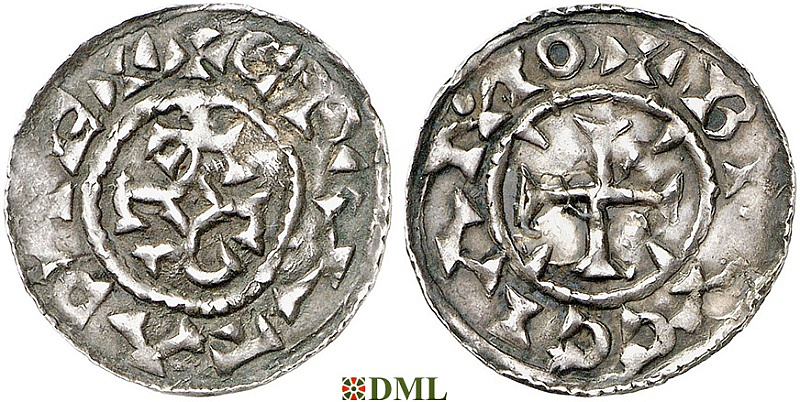 Денье, Каролинги, Charles II (843-877), м.д. Bruges